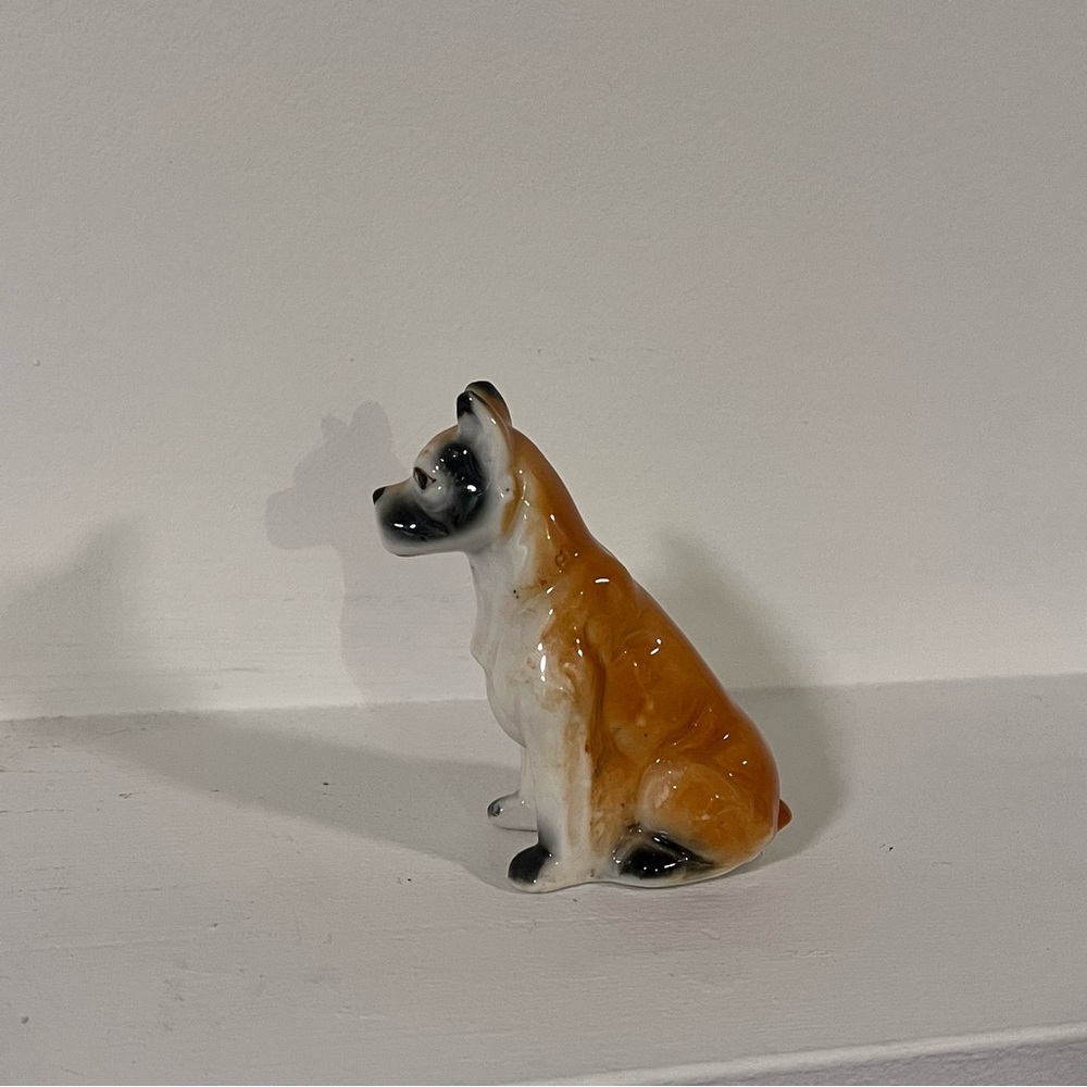 Antique Porcelain/Ceramic Boxer Dog Figurine - Picture 8 of 11